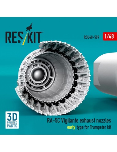 RA-5C Vigilante exhaust nozzles early type for Trumpeter kit (3D Printed) 