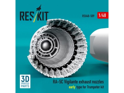 RA-5C Vigilante exhaust nozzles early type for Trumpeter kit (3D Printed) 