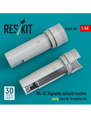 RA-5C Vigilante exhaust nozzles early type for Trumpeter kit (3D Printed) 