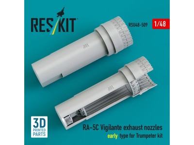 RA-5C Vigilante exhaust nozzles early type for Trumpeter kit (3D Printed) 