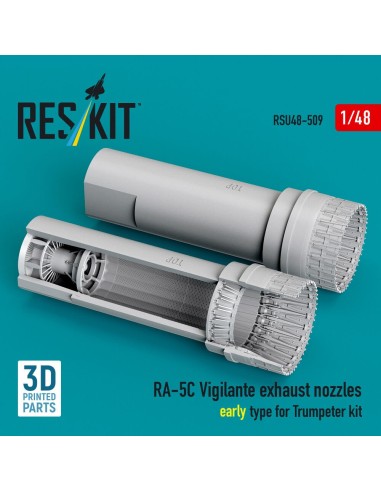 RA-5C Vigilante exhaust nozzles early type for Trumpeter kit (3D Printed) 