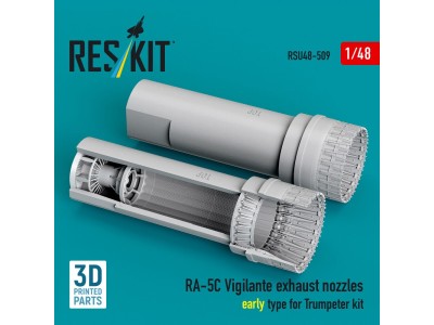 RA-5C Vigilante exhaust nozzles early type for Trumpeter kit (3D Printed) 