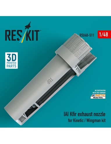 IAI Kfir exhaust nozzle for Kinetic / Wingman kit (3D Printed) 