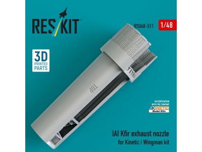 IAI Kfir exhaust nozzle for Kinetic / Wingman kit (3D Printed) 