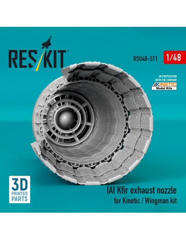 IAI Kfir exhaust nozzle for Kinetic / Wingman kit (3D Printed) 