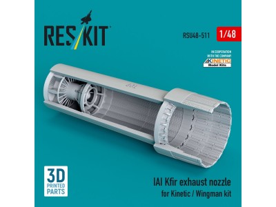 IAI Kfir exhaust nozzle for Kinetic / Wingman kit (3D Printed) 