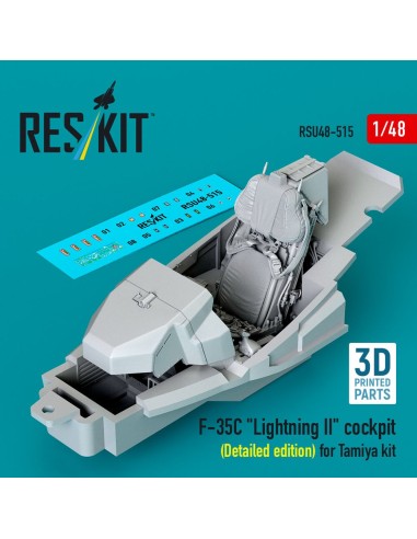 F-35C Lightning II cockpit (Detailed edition) for Tamiya kit (3D Printed) 