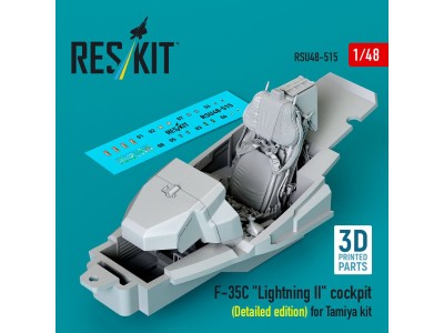 F-35C Lightning II cockpit (Detailed edition) for Tamiya kit (3D Printed) 