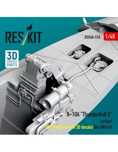 A-10A Thunderbolt II cockpit (Basic edition with 3D decals) for GWH kit (3D Printed) 