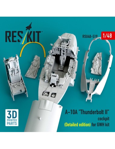 A-10A Thunderbolt II cockpit (Detailed edition) for GWH kit (3D Printed) 