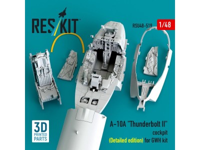 A-10A Thunderbolt II cockpit (Detailed edition) for GWH kit (3D Printed) 