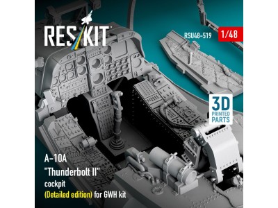 A-10A Thunderbolt II cockpit (Detailed edition) for GWH kit (3D Printed) 