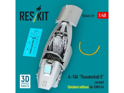 A-10A Thunderbolt II cockpit (Detailed edition) for GWH kit (3D Printed) 