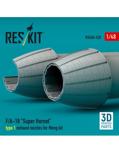 F/A-18 Super Hornet type 1 exhaust nozzles for Meng kit (3D Printed) 