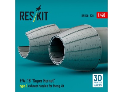 F/A-18 Super Hornet type 1 exhaust nozzles for Meng kit (3D Printed) 