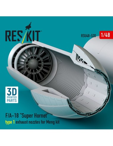 F/A-18 Super Hornet type 1 exhaust nozzles for Meng kit (3D Printed) 