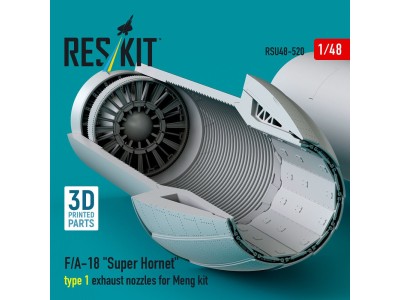 F/A-18 Super Hornet type 1 exhaust nozzles for Meng kit (3D Printed) 