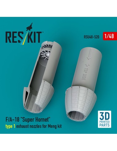 F/A-18 Super Hornet type 1 exhaust nozzles for Meng kit (3D Printed) 