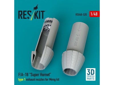 F/A-18 Super Hornet type 1 exhaust nozzles for Meng kit (3D Printed) 