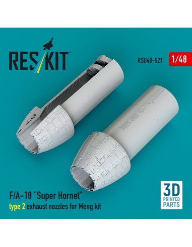 F/A-18 Super Hornet type 2 exhaust nozzles for Meng kit (3D Printed) 