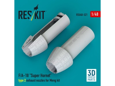 F/A-18 Super Hornet type 2 exhaust nozzles for Meng kit (3D Printed) 