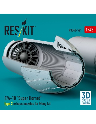 F/A-18 Super Hornet type 2 exhaust nozzles for Meng kit (3D Printed) 