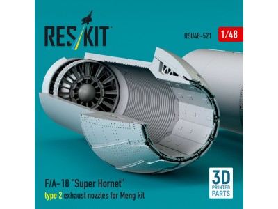 F/A-18 Super Hornet type 2 exhaust nozzles for Meng kit (3D Printed) 