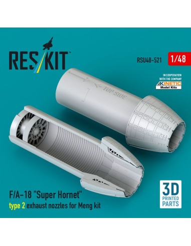 F/A-18 Super Hornet type 2 exhaust nozzles for Meng kit (3D Printed) 