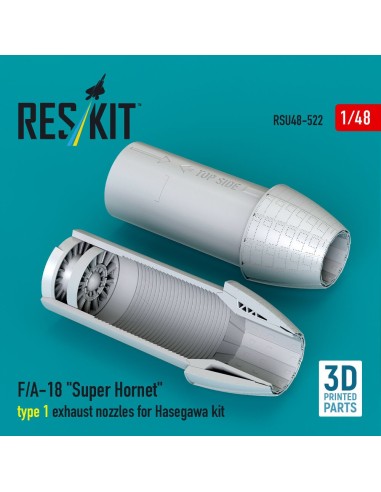 F/A-18 Super Hornet type 1 exhaust nozzles for Hasegawa kit (3D Printed) 