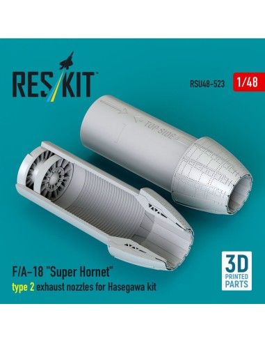 F/A-18 Super Hornet type 2 exhaust nozzles for Hasegawa kit (3D Printed) 