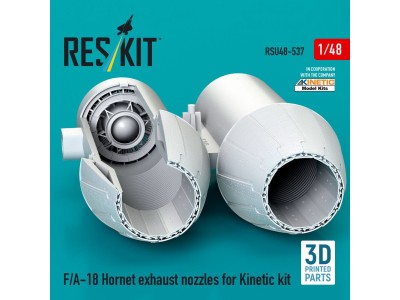 F/A-18 Hornet exhaust nozzles for Kinetic kit (3D Printed) 