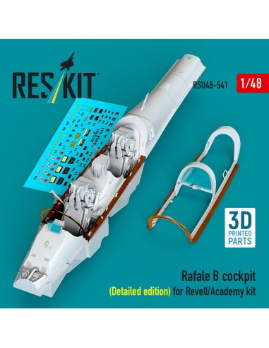 Rafale B cockpit cockpit (Detailed edition) for Revell/Academy kit (3D Printed) 