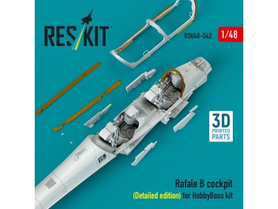 Rafale B cockpit (Detailed edition) for HobbyBoss kit (3D Printed) 