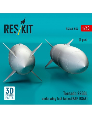 Tornado 2250L underwing fuel tanks (RAF, RSAF) (2 pcs) (3D Printed) 
