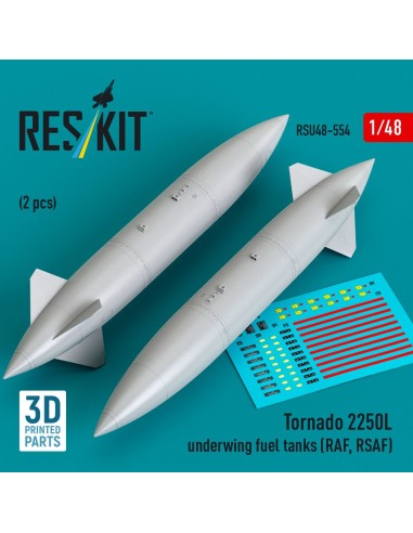 Tornado 2250L underwing fuel tanks (RAF, RSAF) (2 pcs) (3D Printed) 