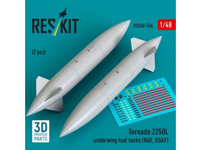 Tornado 2250L underwing fuel tanks (RAF, RSAF) (2 pcs) (3D Printed) 