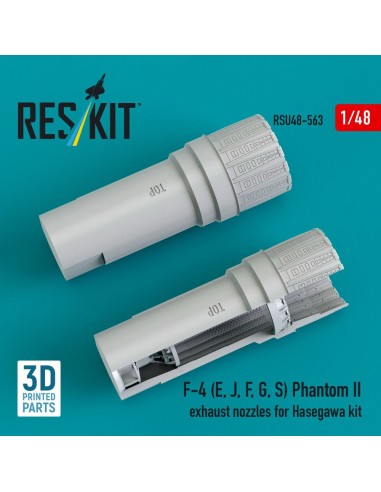F-4 (E, J, F, G, S) Phantom II exhaust nozzles for Hasegawa kit (3D Printed) 
