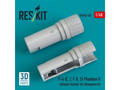 F-4 (E, J, F, G, S) Phantom II exhaust nozzles for Hasegawa kit (3D Printed) 