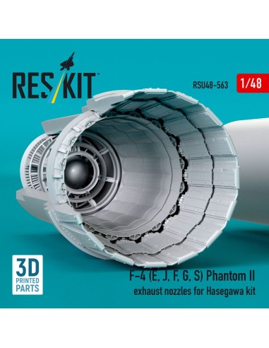 F-4 (E, J, F, G, S) Phantom II exhaust nozzles for Hasegawa kit (3D Printed) 