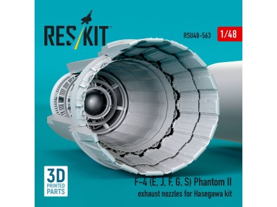 F-4 (E, J, F, G, S) Phantom II exhaust nozzles for Hasegawa kit (3D Printed) 