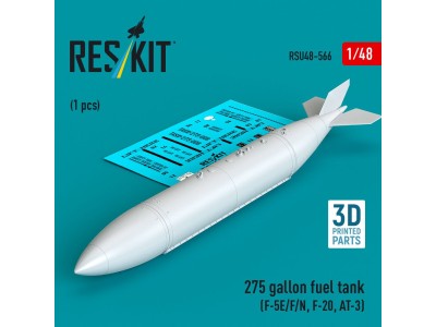 275 gallon fuel tank (F-5E/F/N, F-20, AT-3) (1 pcs) (3D Printed) 