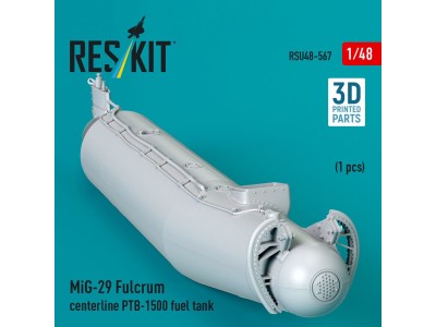 MiG-29 Fulcrum centerline PTB-1500 fuel tank (1 pcs) (3D Printed) 