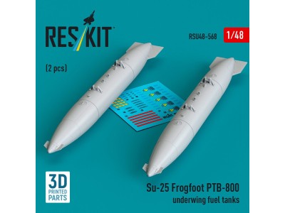 Su-25 Frogfoot PTB-800 underwing fuel tanks (2 pcs) (3D Printed) 
