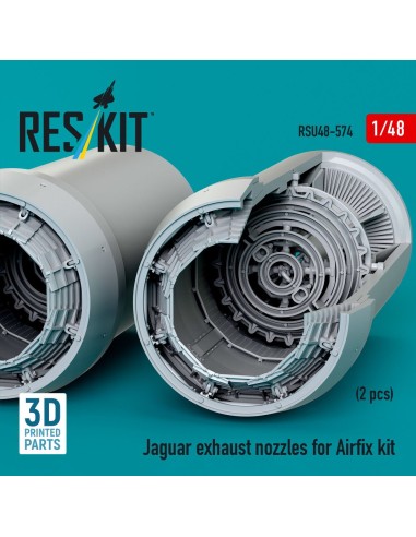 Jaguar exhaust nozzles for Airfix kit (3D Printed) 