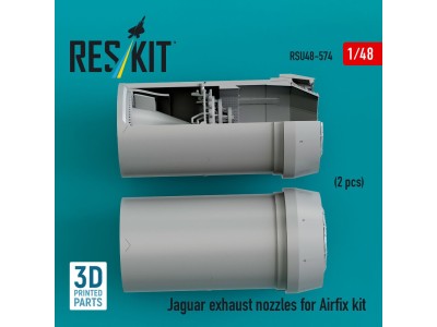 Jaguar exhaust nozzles for Airfix kit (3D Printed) 