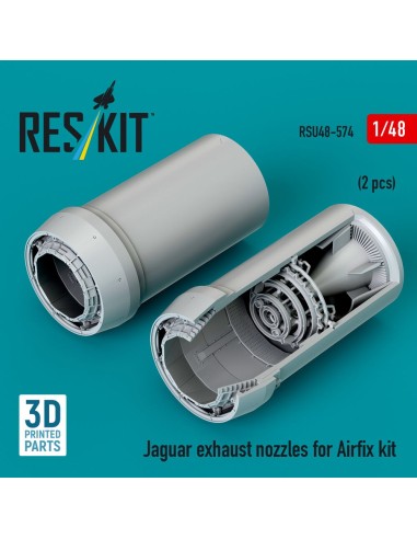 Jaguar exhaust nozzles for Airfix kit (3D Printed) 