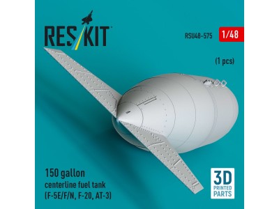 150 gallon centerline fuel tank (F-5E/F/N, F-20, AT-3) (1 pcs) (3D Printed) 