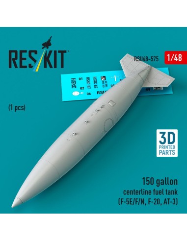 150 gallon centerline fuel tank (F-5E/F/N, F-20, AT-3) (1 pcs) (3D Printed) 