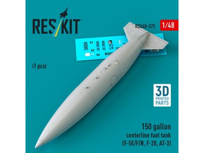 150 gallon centerline fuel tank (F-5E/F/N, F-20, AT-3) (1 pcs) (3D Printed) 