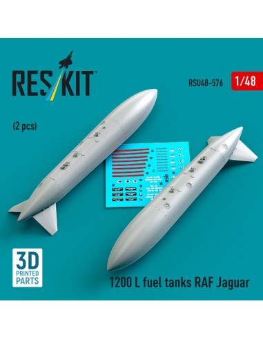 1200 L fuel tanks RAF Jaguar (2 pcs) (3D Printed) 